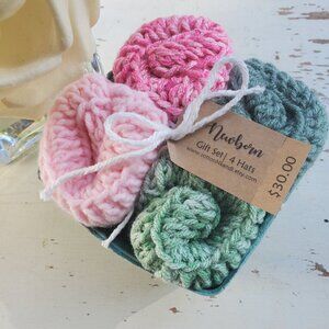 Wholesale Lot of 40 Newborn Baby Hats- Resale Inventory